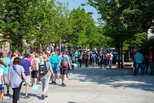 Nova Gorica, Trg Evrope. S tradicionalnim Pohodom prijateljstva in celodnevnim glasbenim dogajanjem ob Trgu Evrope se bo začel Pohod za Evropo. Foto: Jakob Pintar/STA
